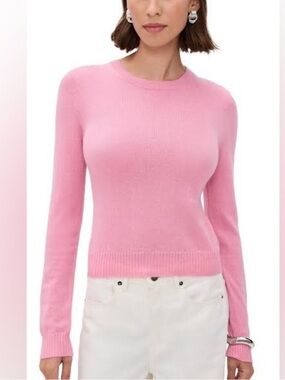 Reformation Lola Crew Neck Pink Women's Cashmere Sweater Size Small
